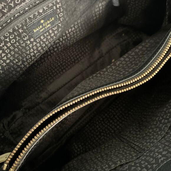 Kate Spade Black Cross Grain Leather Tote - Picture 6 of 6